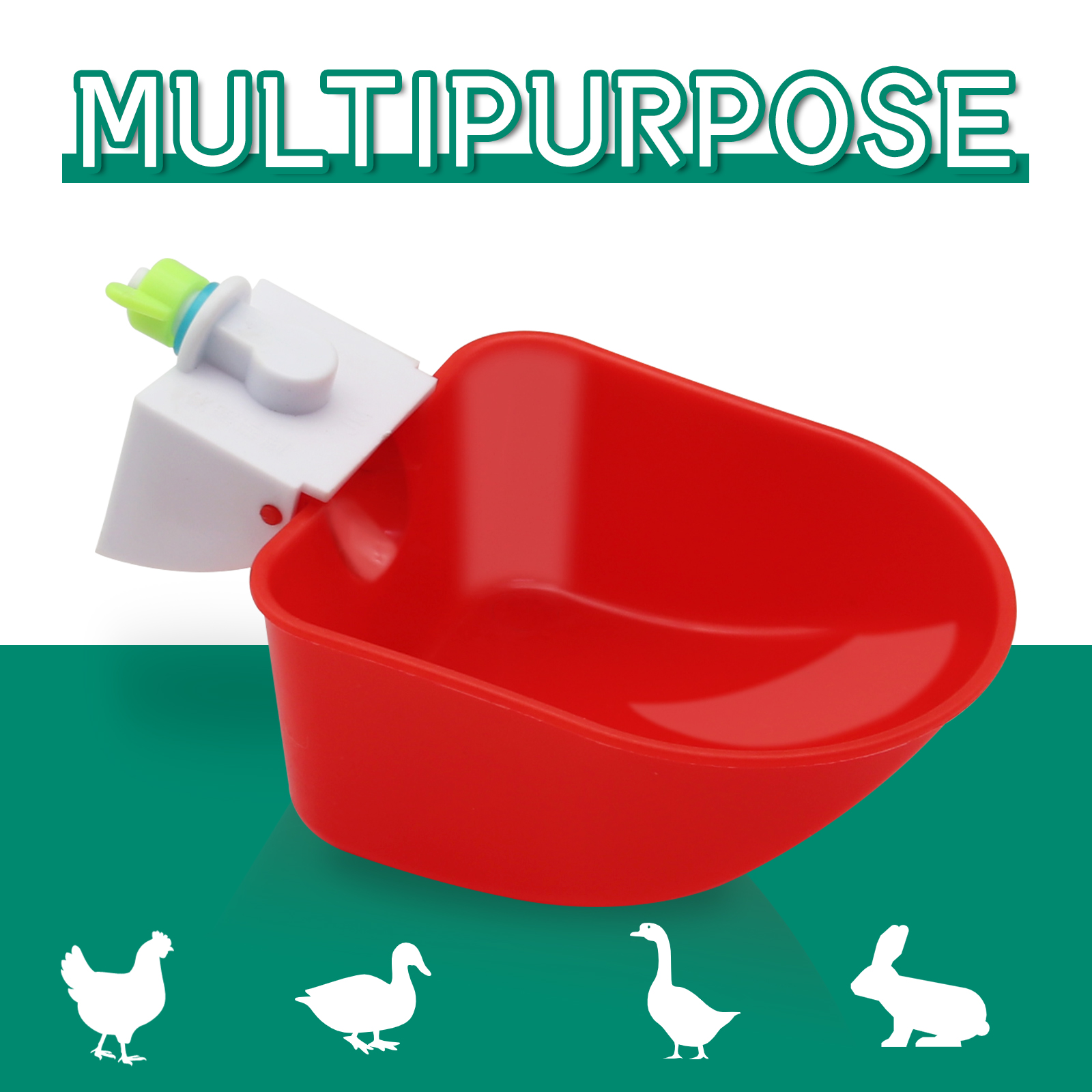 Automatic Goose Duck Drinking Chicken Water Bowl Water Cup Water Bowl Farm Poultry Aquer Bowls Drinking Water Dispenser