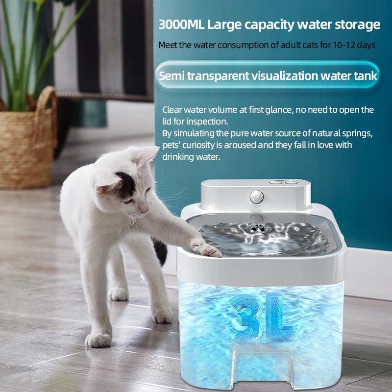 Pet Water Dispenser Automatic Fountain Induction APP Control Cat Water Dispenser Large 3L Pet Clean Sewage Separation
