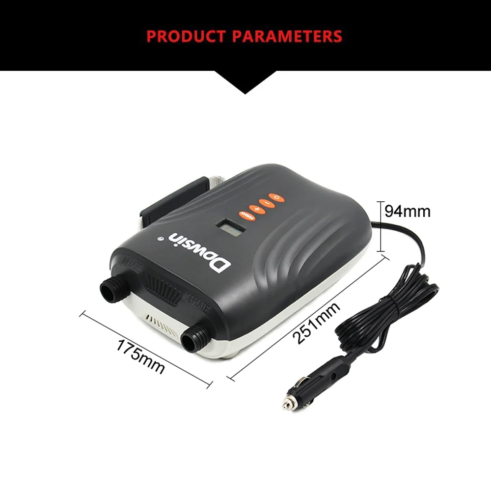 12Volt Vehicle Boat Electric High-Pressure Pump Paddle Board Pump Inflatable Boat Inflatable Tent Inflator Auto Electric Pump