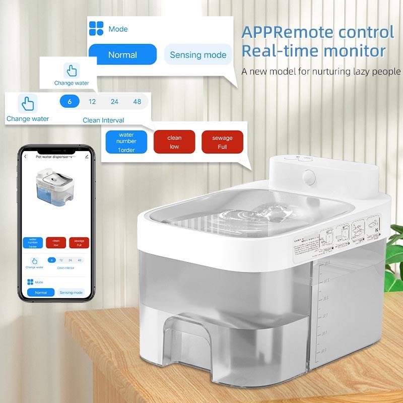 Pet Water Dispenser Automatic Fountain Induction APP Control Cat Water Dispenser Large 3L Pet Clean Sewage Separation