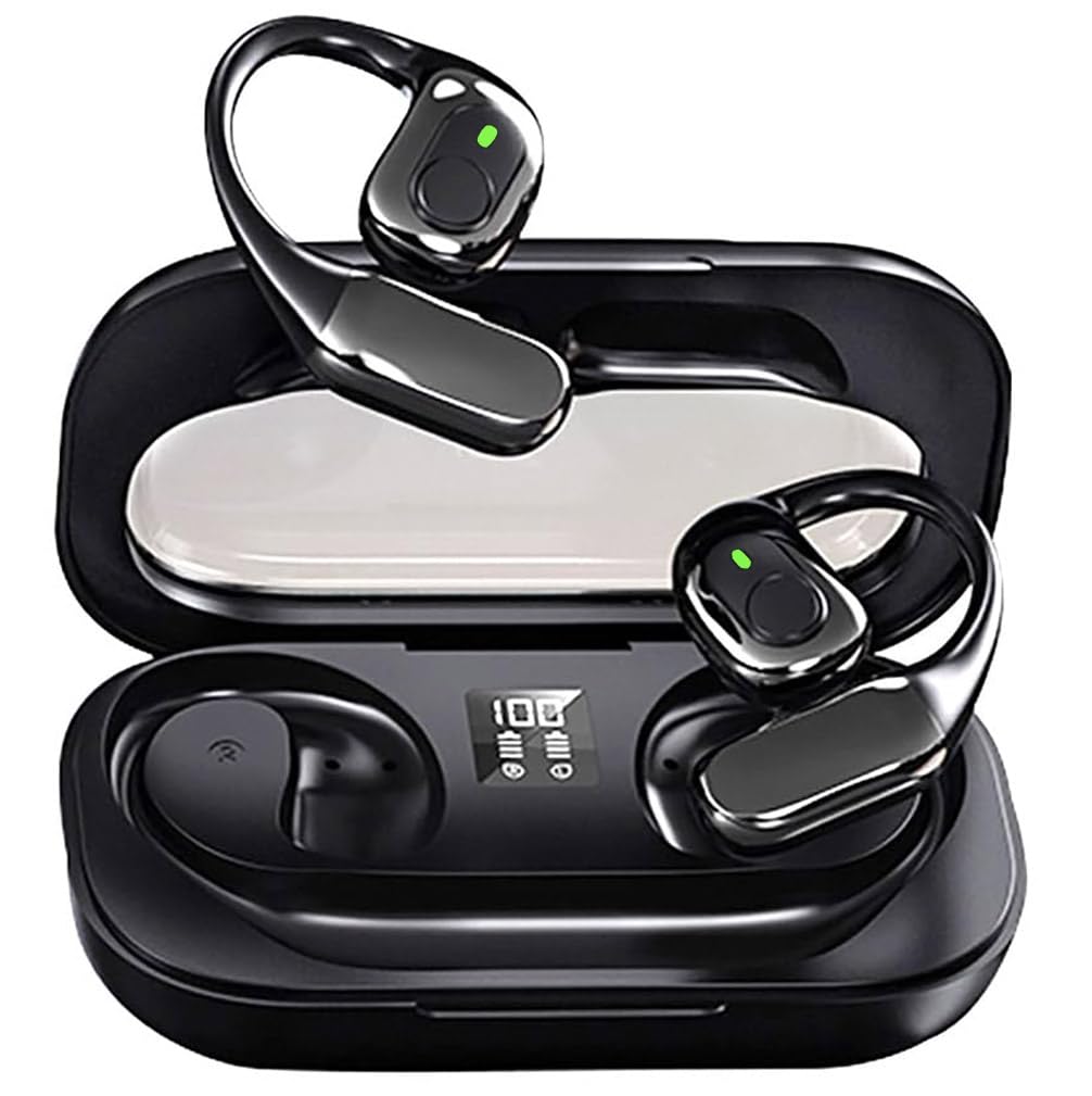Ai Translator Earbuds Translation Headphones Real-Time 144 Languages with Online Offline Adjustable Ear-Hook,Black