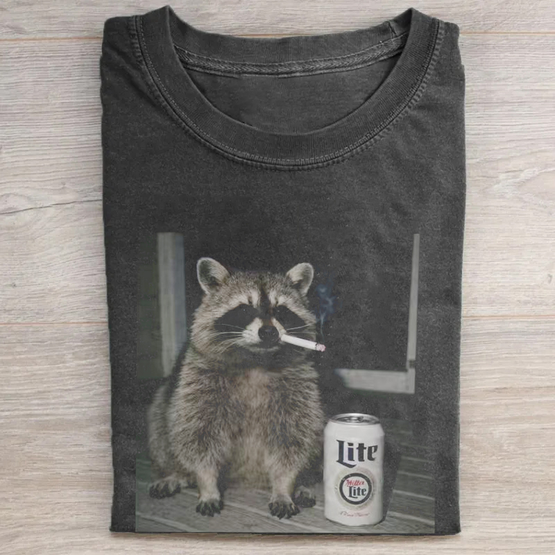 Smoking Raccoon T-shirt