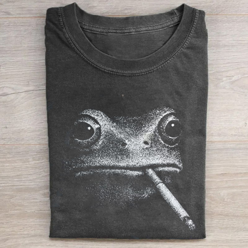 Funny Smoking Frog Meme T-shirt