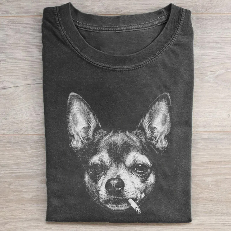 Smoking Chihuahua T-shirt