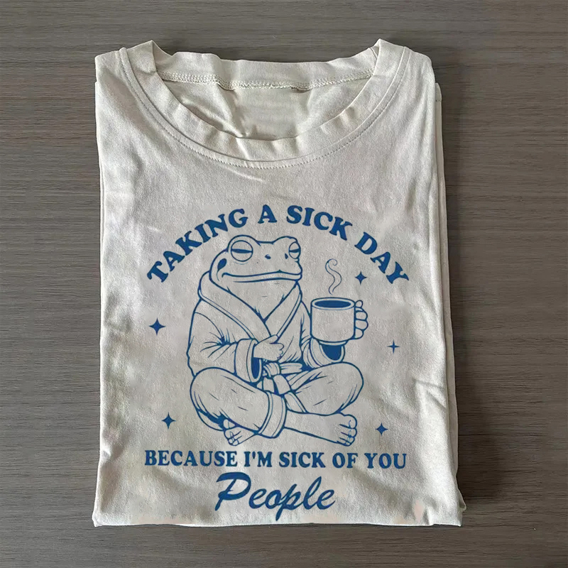 Retro Sarcastic Frog 90s Graphic T-shirt