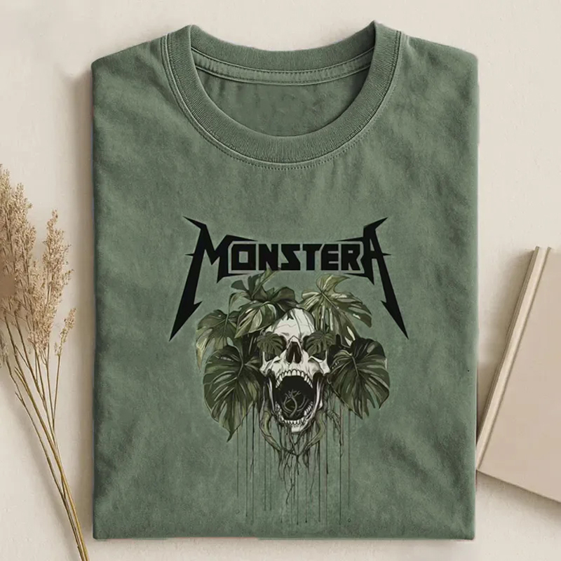 Monstera Skull Plant T-shirt