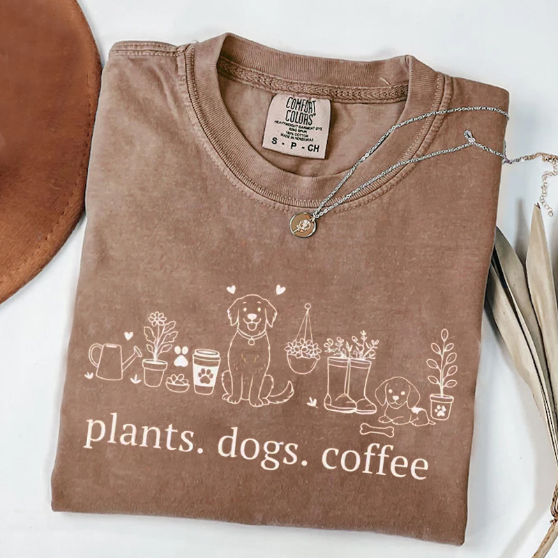 Plant and Dog Lover T-shirt