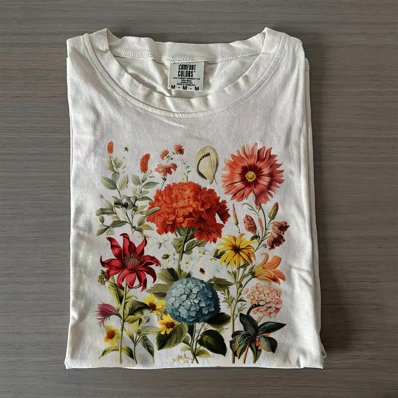 Boho Wildflowers Cottagecore T-shirt