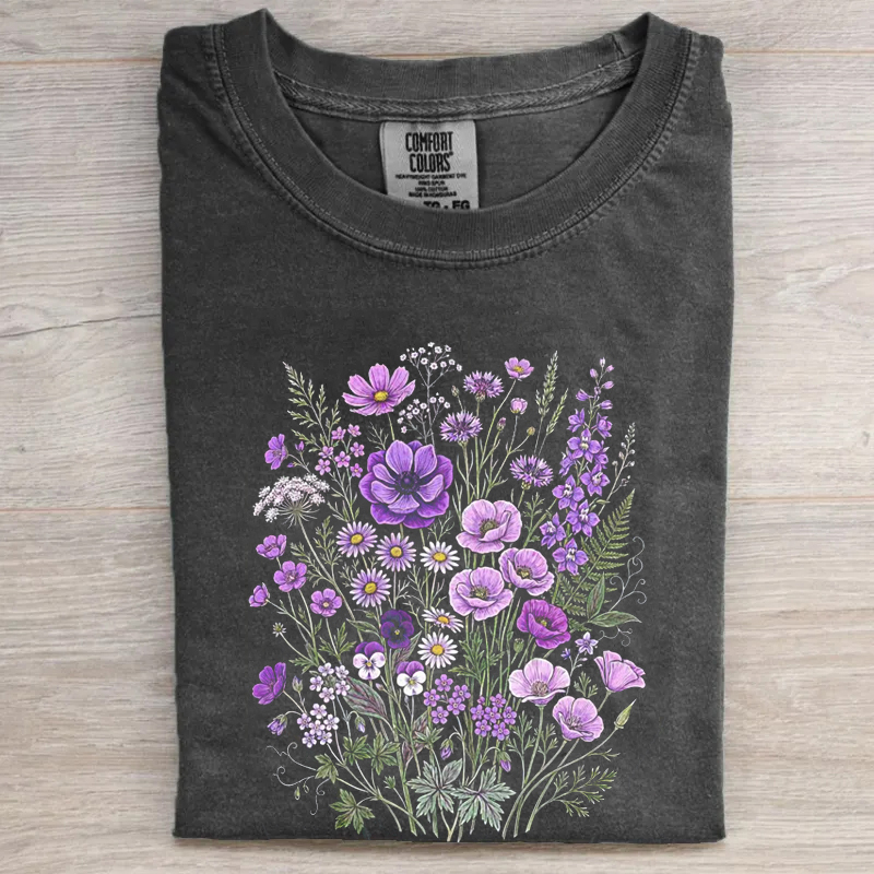 90s Purple Wildflowers T-shirt