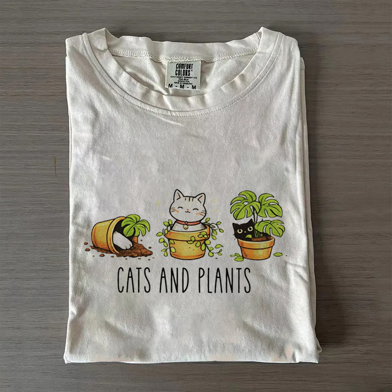 Cats and Plants T-shirt