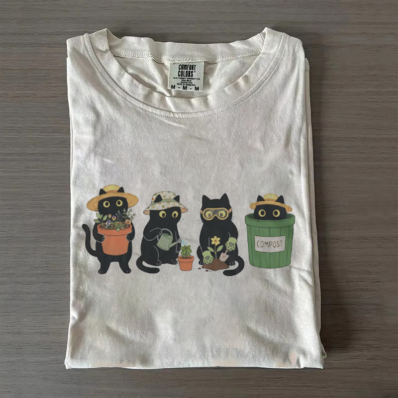 Cute Cat Gardeners T-shirt