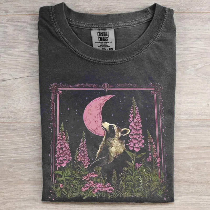 Racoon Vintage Floral T-shirt