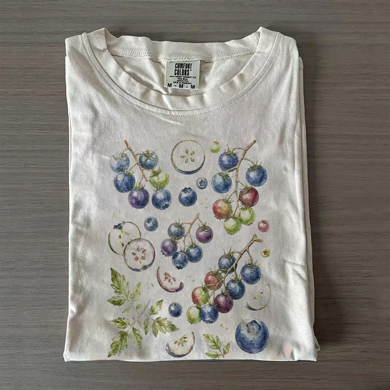 Vintage Botanical Berry Graphic T-shirt