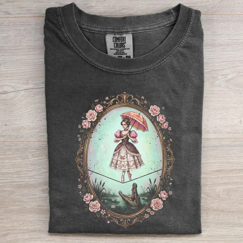 Vintage Haunted Mansion Tightrope Girl T-shirt