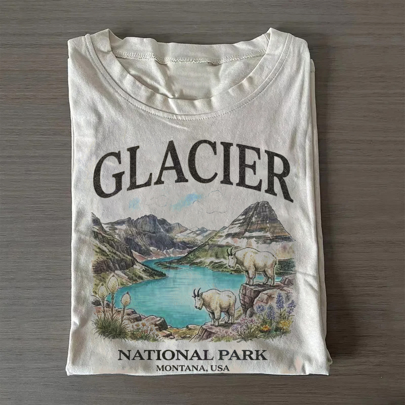 Glacier National Park Vintage 90s Graphic T-shirt