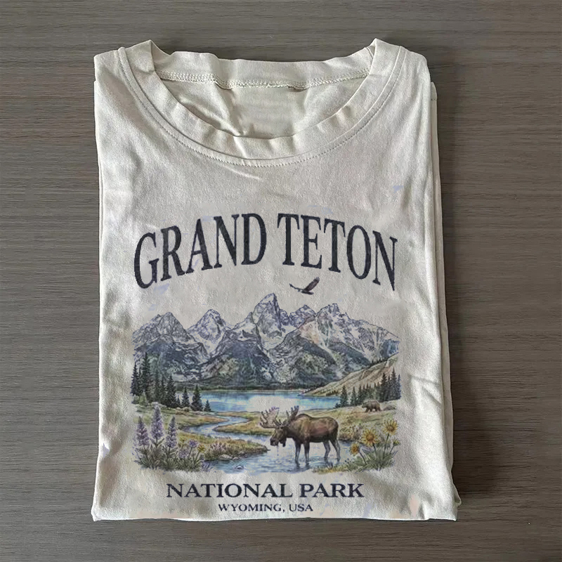 Grand Teton National Park Vintage 90s Graphic T-shirt
