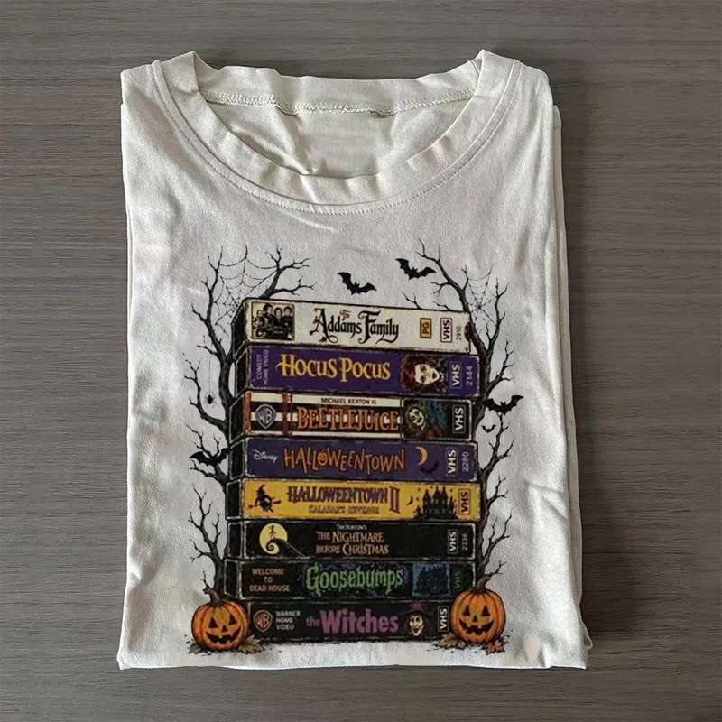 Vintage Halloween Movie Book T-shirt