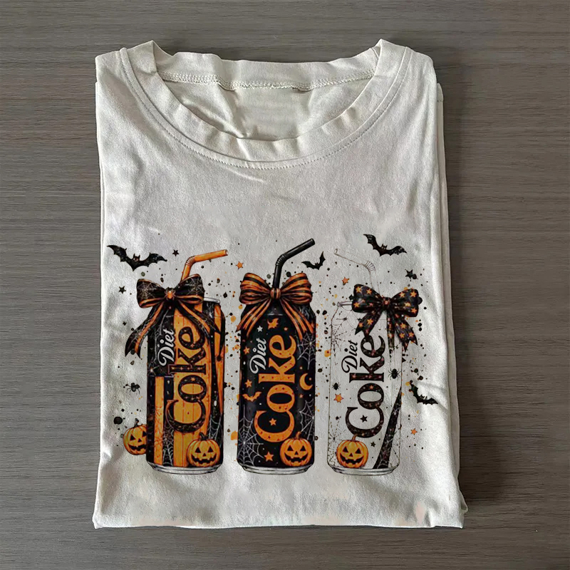 Coquette Bow Spooky Soda Can T-shirt