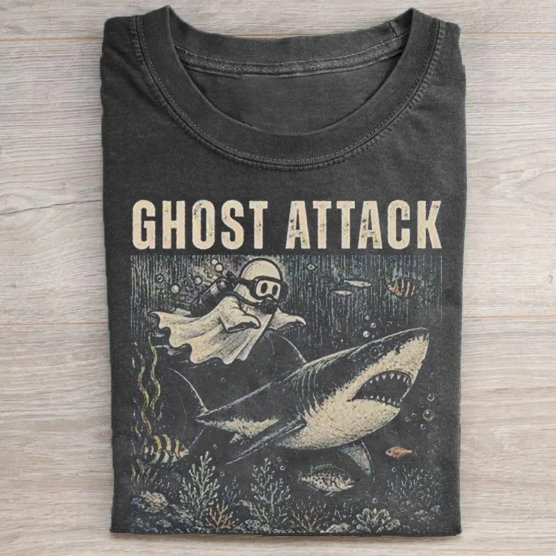 Ghost Attack Shark T-shirt