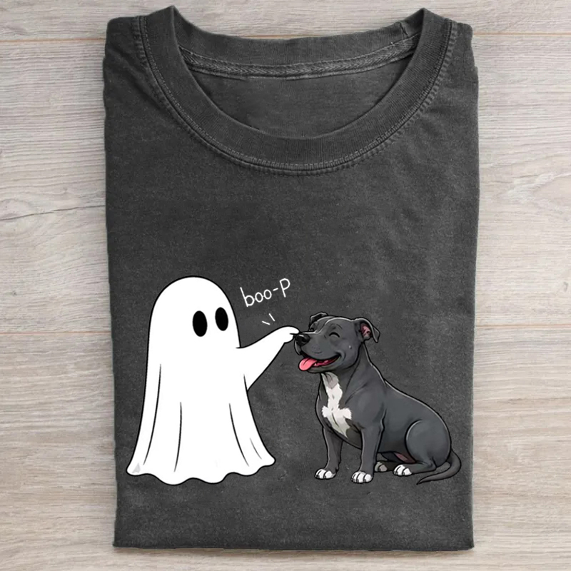 Halloween Dog Boo-P Ghost T-shirt