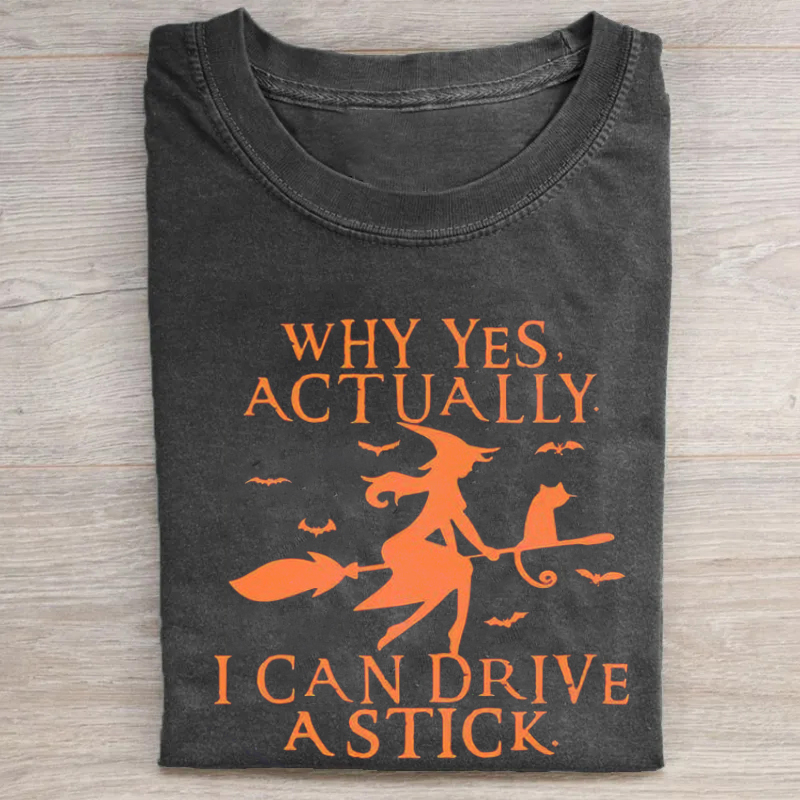 Witch Driving Stick T-shirt