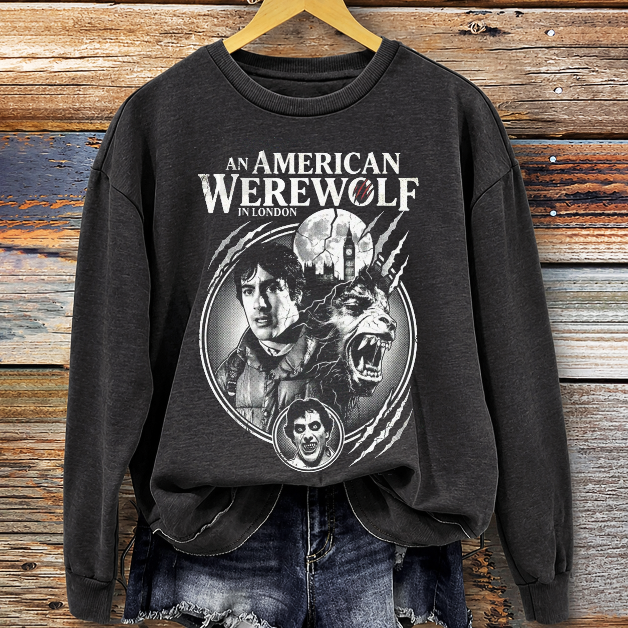 Vintage 80s Horror Graphic Sweatshirt