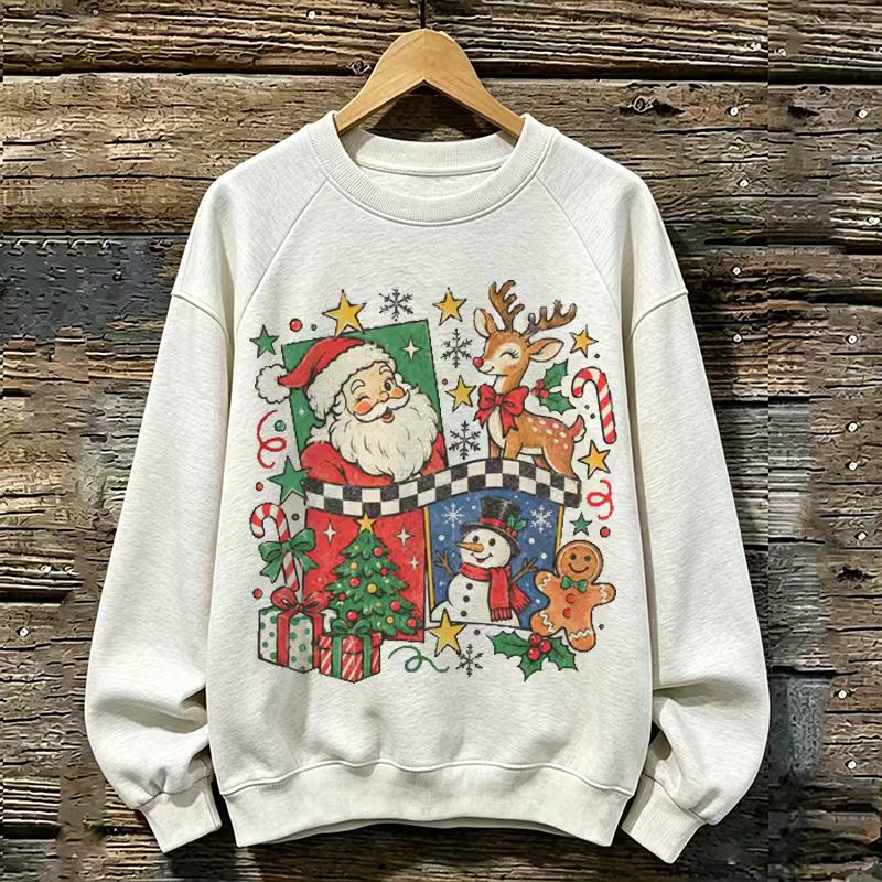Retro Santa and Friends Christmas Sweatshirt