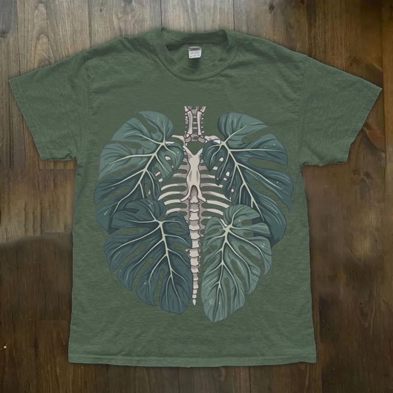 Skeleton Plant Body T-shirt