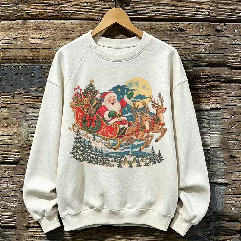 Vintage Santa Sleigh Christmas Sweatshirt