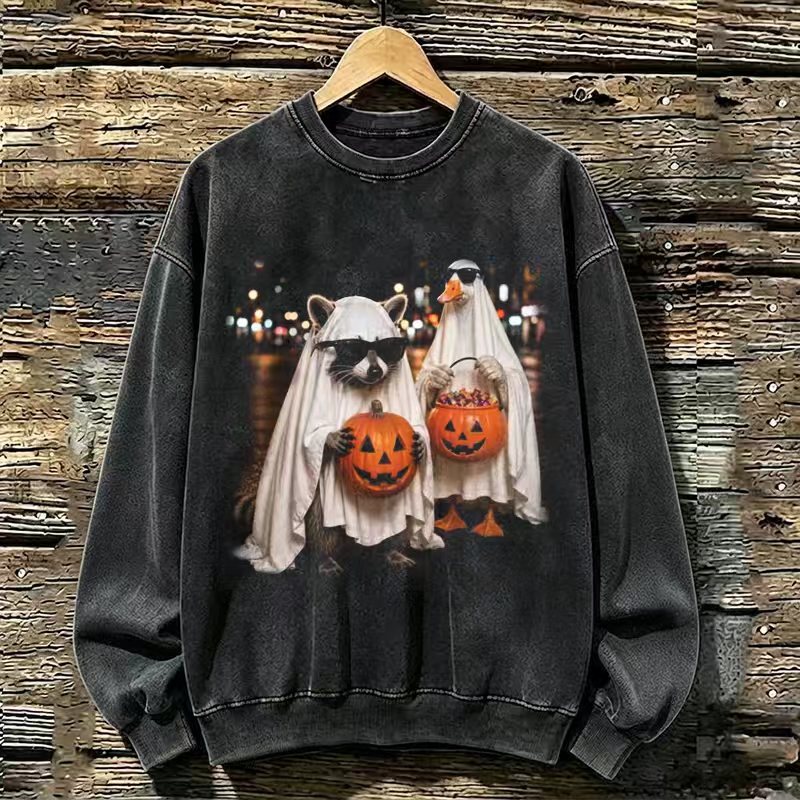 Ghost Raccoon Goose Sweatshirt