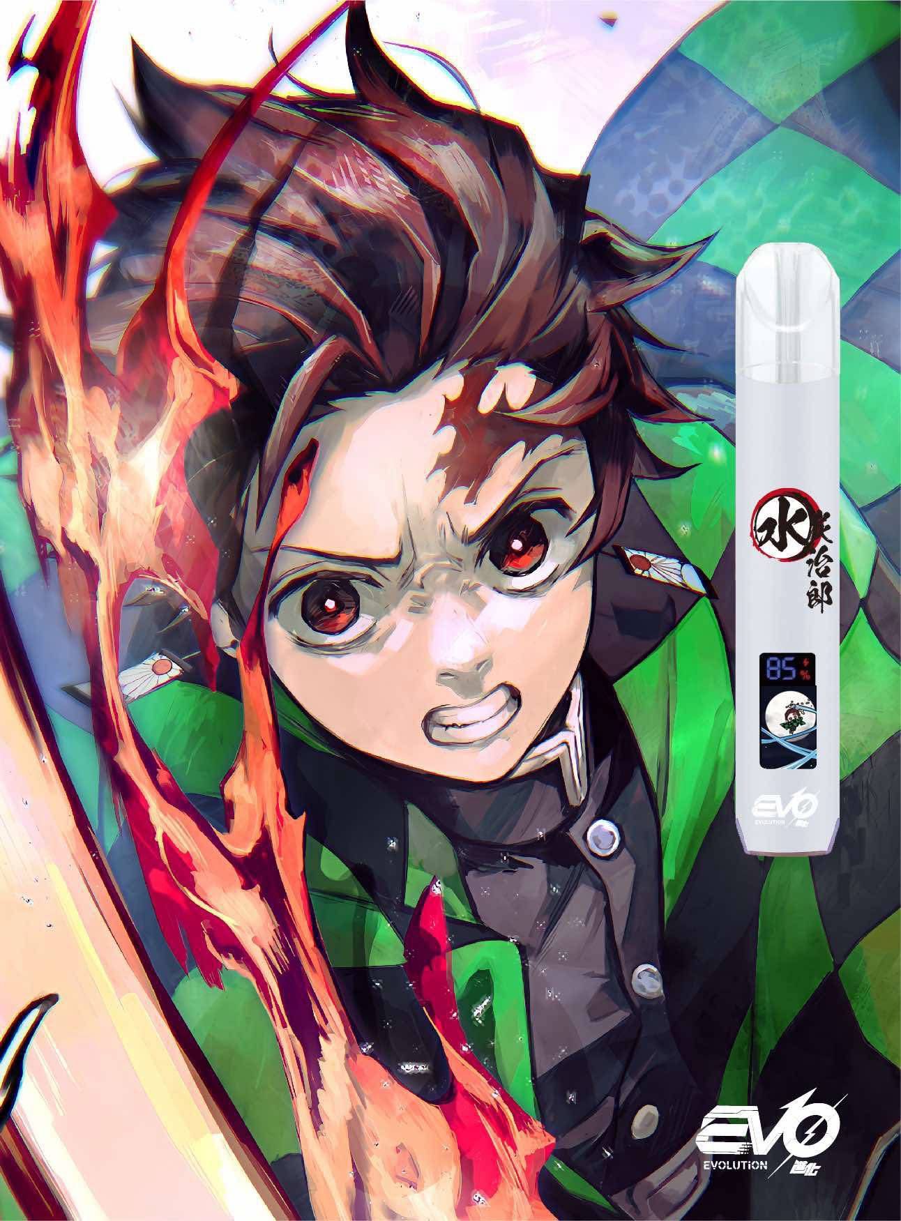 香港 Hongkong Vape超靚主機 EVO鬼滅之刃聯名款主機 發光熒幕 超高CP電子煙 一代適用煙機 香港現貨 最快當天送貨
