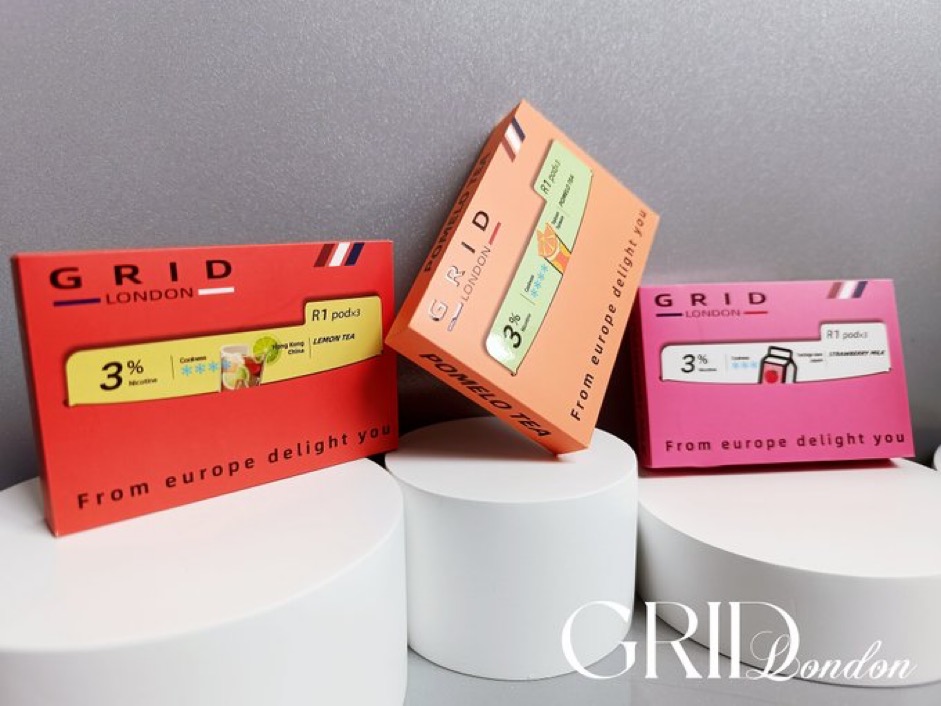 香港GRID透明發光電子煙煙彈 3粒( 悅刻RELX一代適用 )香港現貨適用LANA MEGA GRID RKISS RELX MOHO VEEX SAICO YUNA COCO煙機煙彈 批發