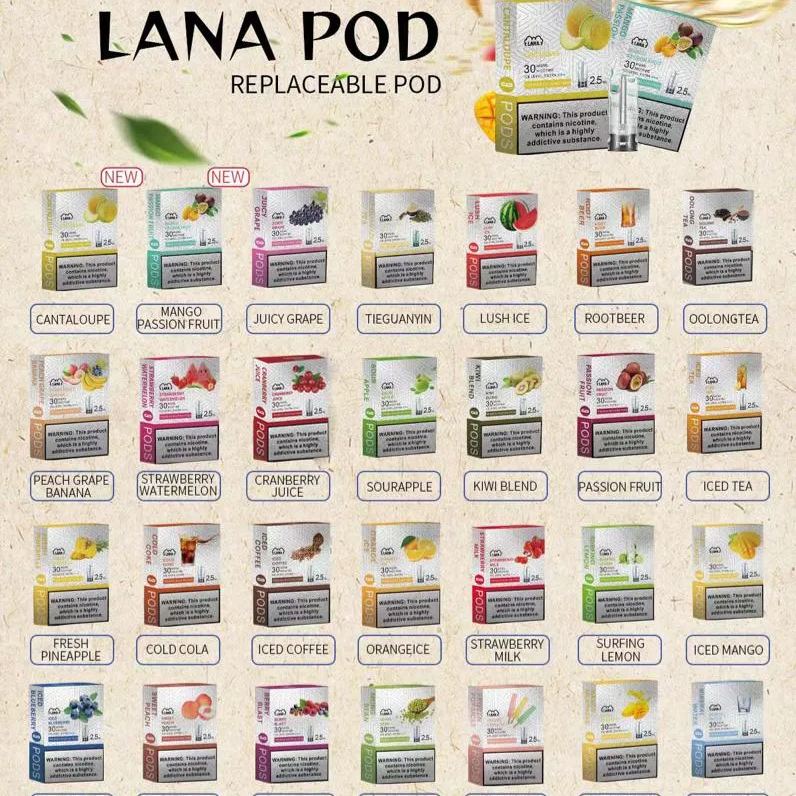 Lana煙彈 3粒( 悅刻RELX一代適用 )-適用LANA MEGA GRID RKISS RELX MOHO VEEX SAICO YUNA COCO煙機煙彈