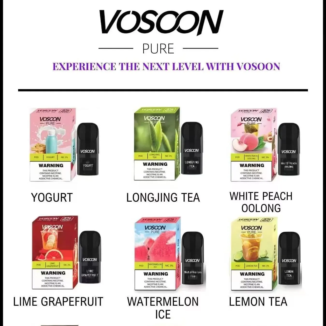 香港HongKong vosoon pure 電子煙煙彈 3粒 ( 4/5/6代通用) 香港現貨 發貨快 當天寄出零售批發