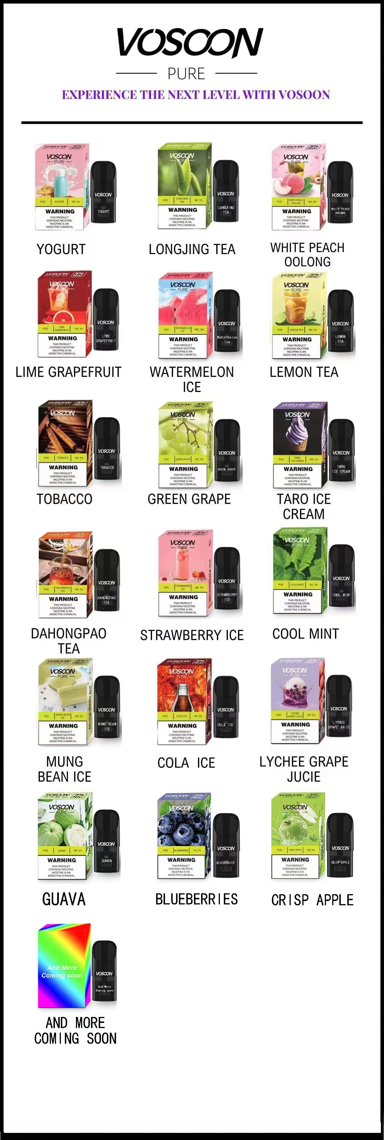 香港vosoon pure 煙彈 3粒 (RELX 4/5代通用) 現貨