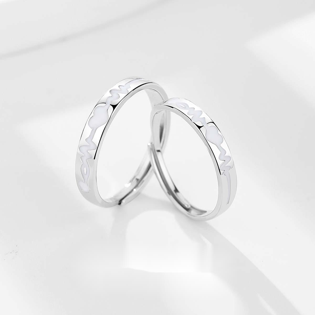 Heartbeat Couple Fluorescent Ring