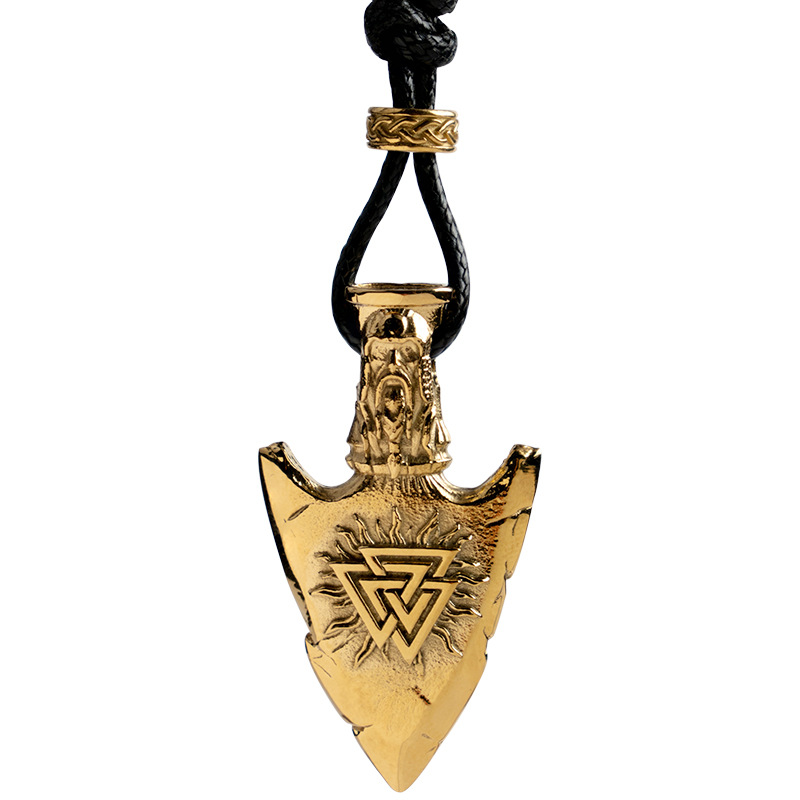 Norse mythology design arrow necklace
