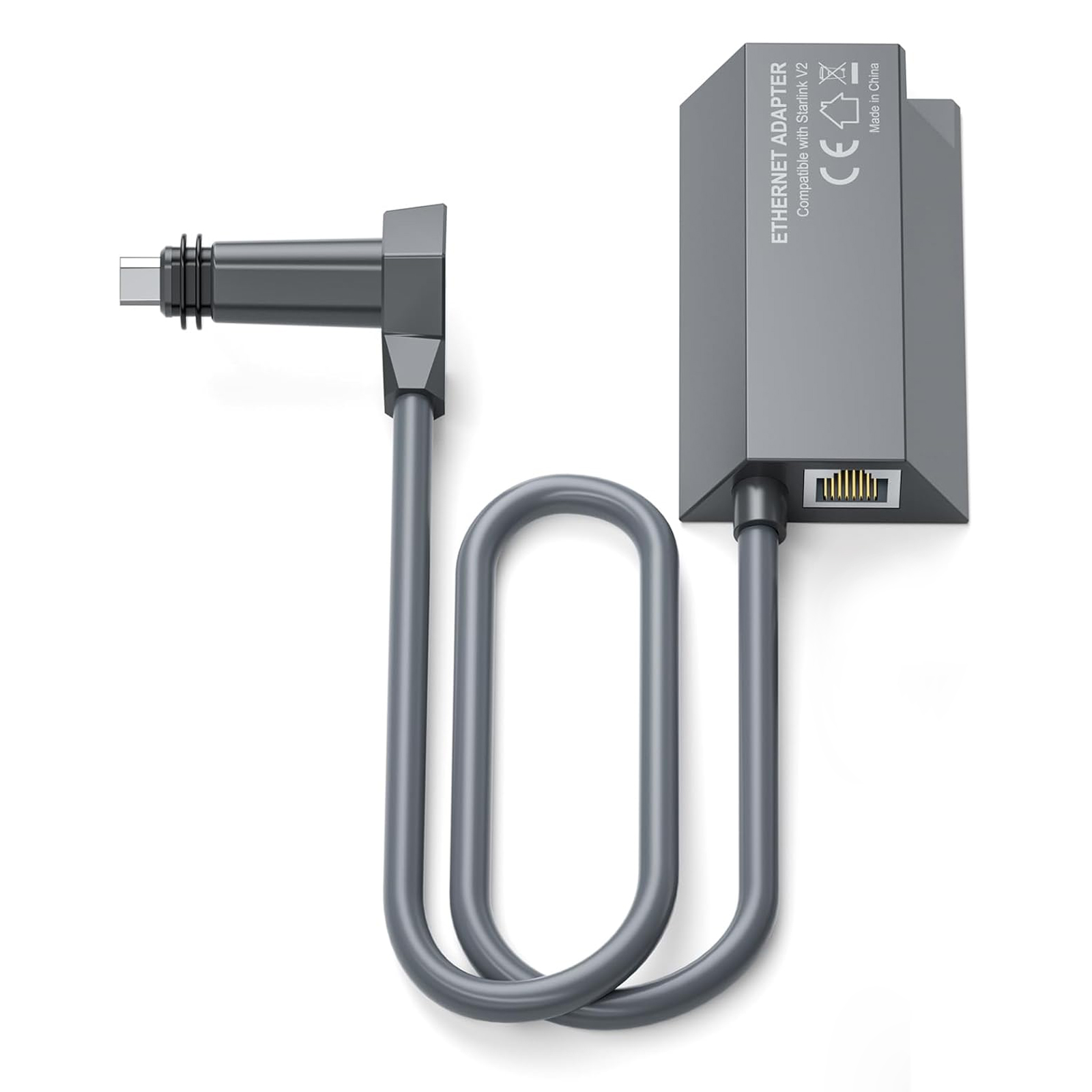 Starlink Ethernet Adapter for Starlink Standard Actuated Gen 2 Starlink Rectangular Satellite V2