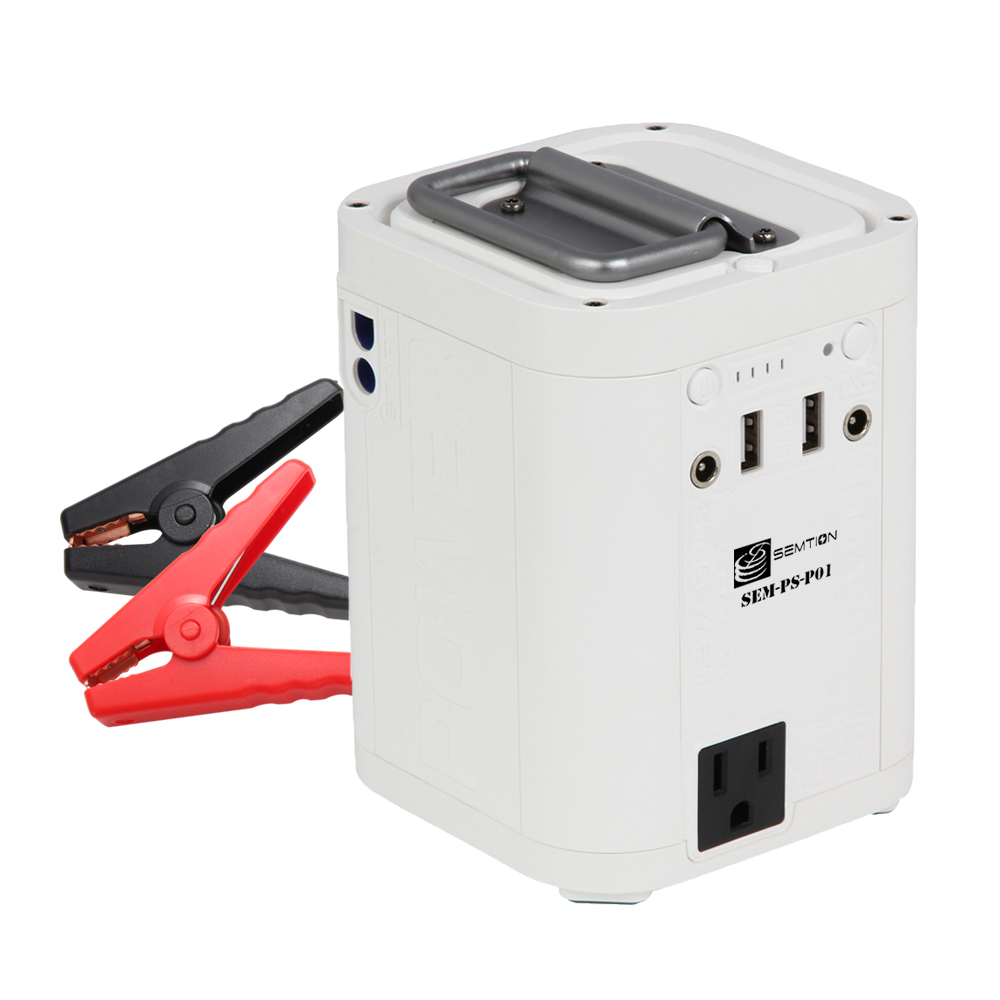 100W 99Wh/26800mAh Portable Power Station with 12V Jump Starter for Outdoor Camping Power Shortage