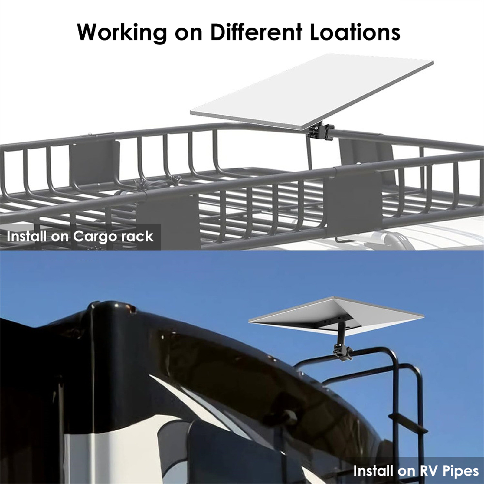 Starlink Pipe Mount for GEN3 on the Roof of RVs and Vehicles