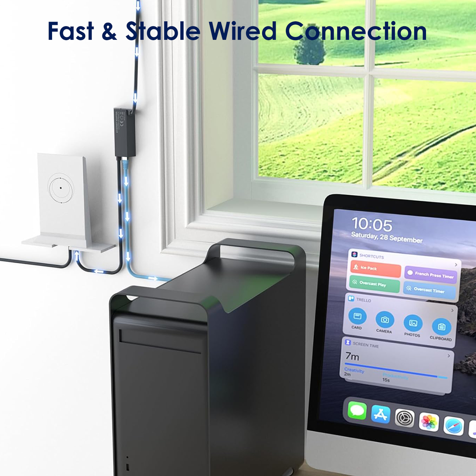 Starlink Ethernet Adapter for Starlink Standard Actuated Gen 2 Starlink Rectangular Satellite V2