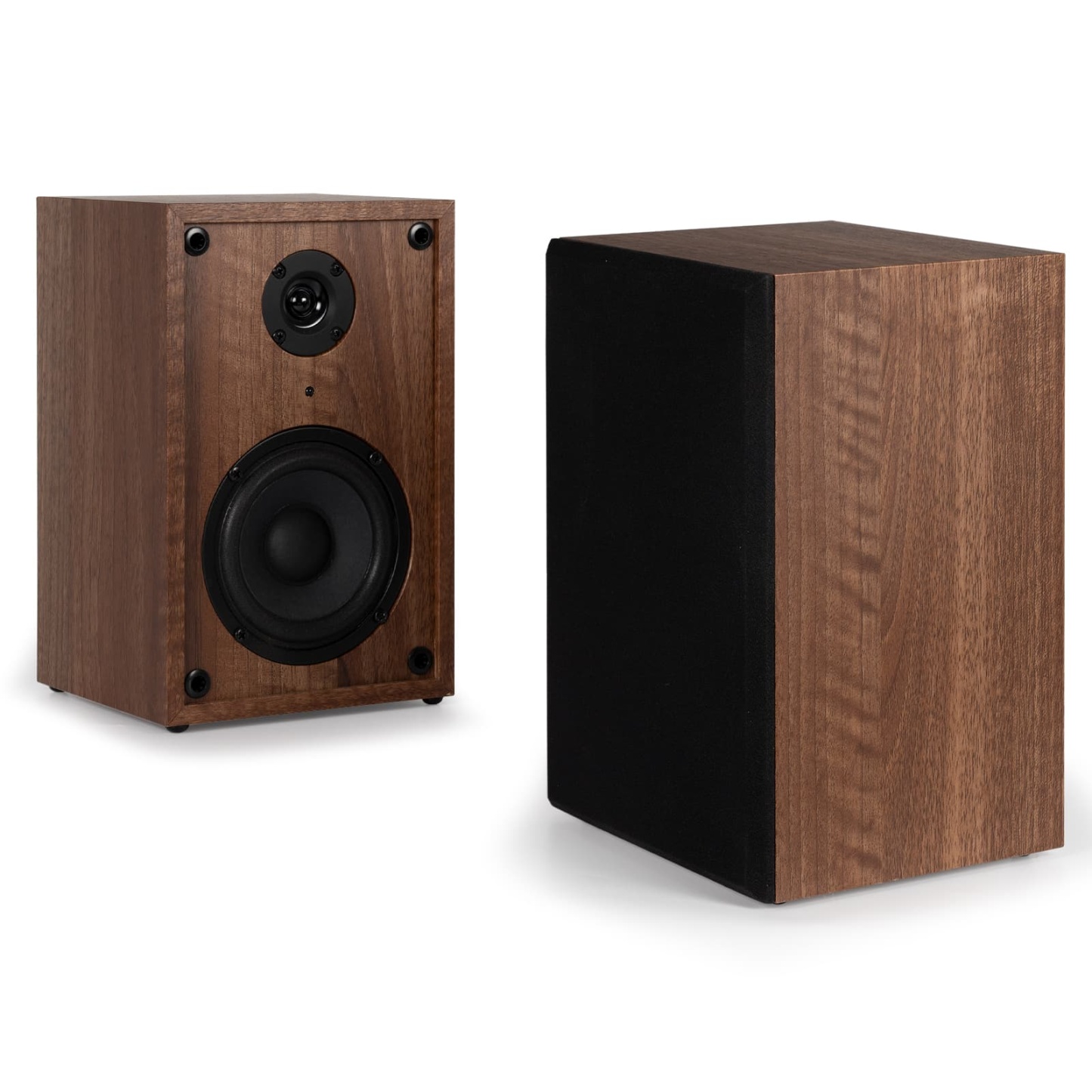 Bluetooth 4" Two 30W HiFi Bookshelf Speakers 2.0 Stereo Active for Vinyl Turntable