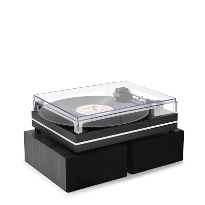 R612 Pro Stereo Turntable with External Bookshelf Speakers