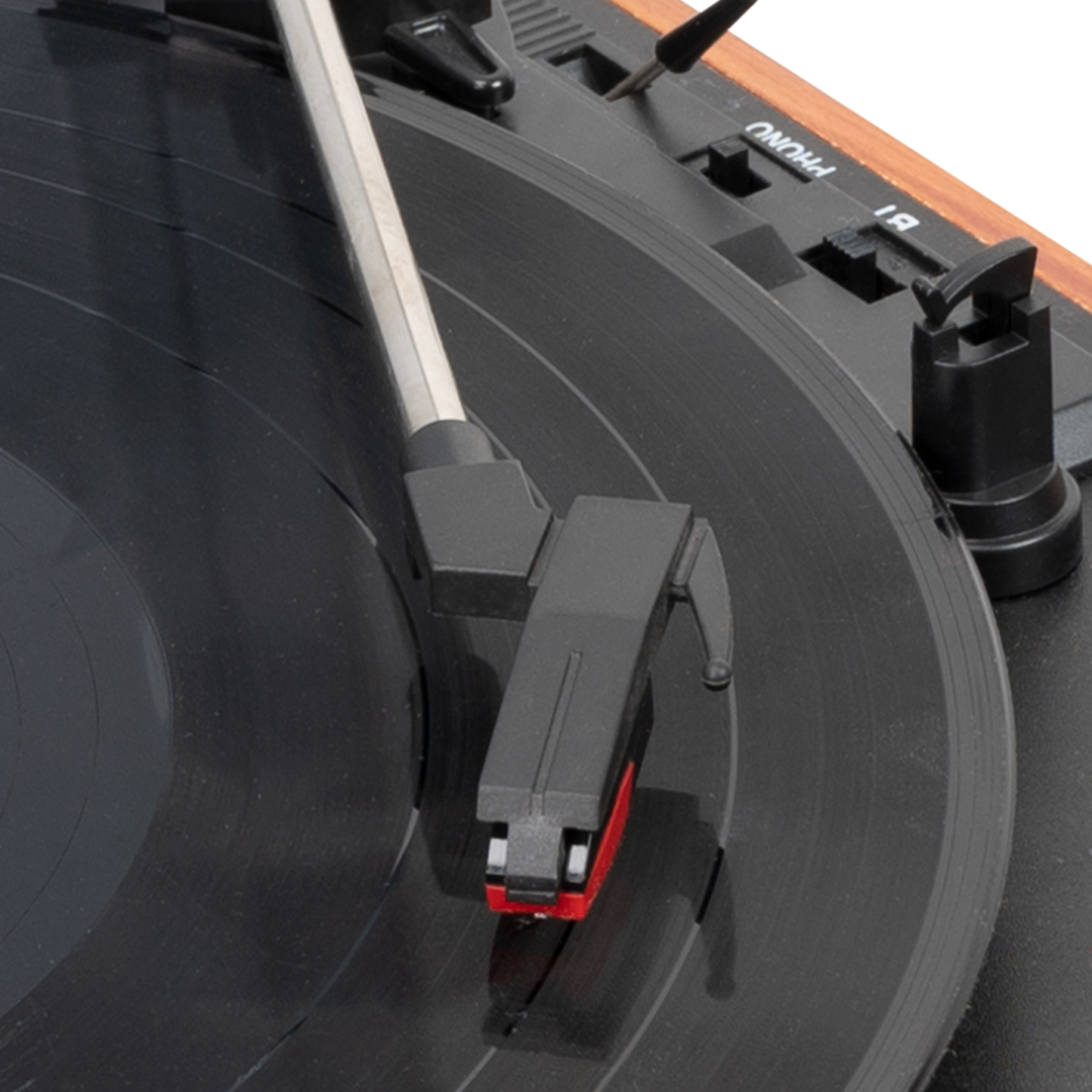 Modern Bluetooth Turntable with External Bookshelf HiFi Speakers R612