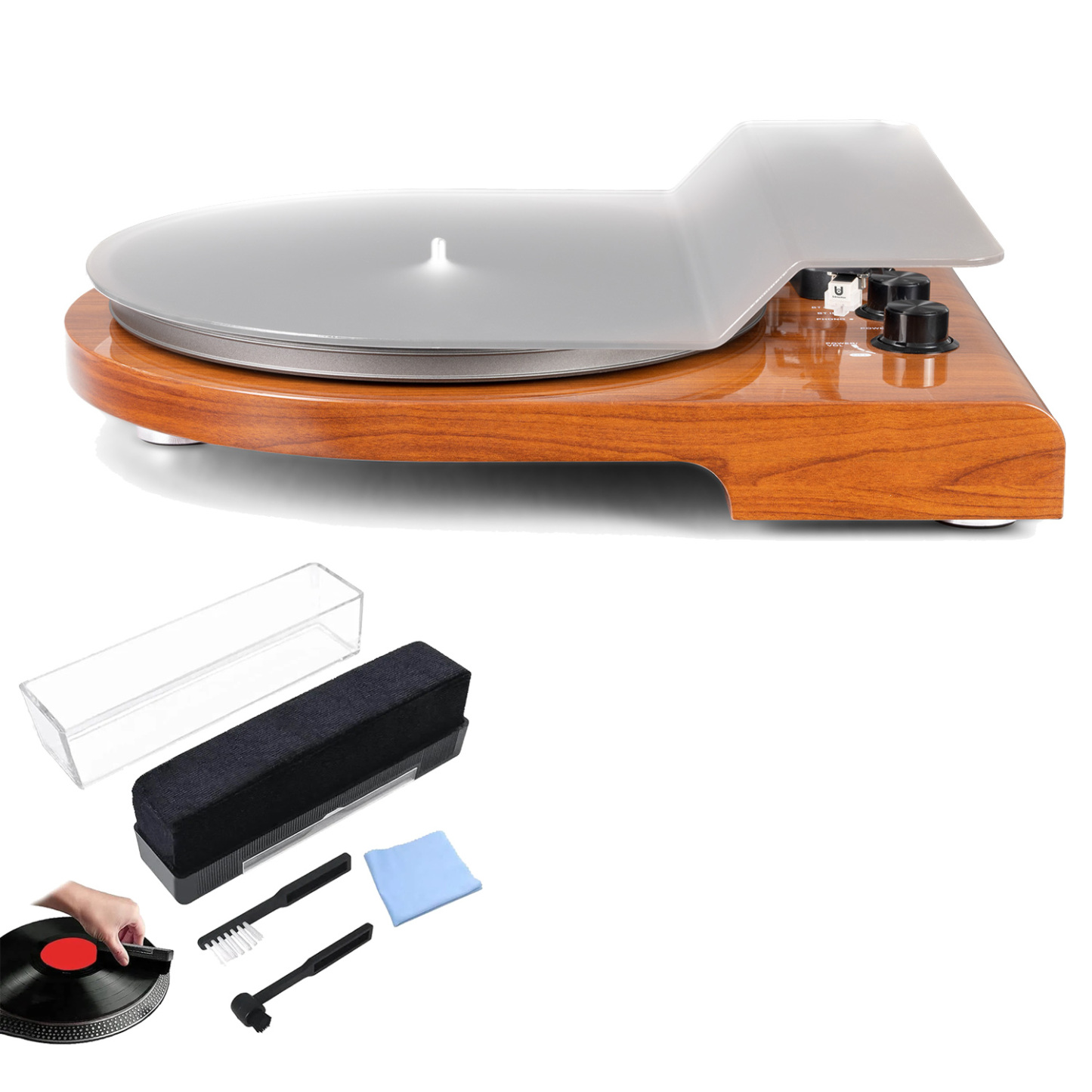 Belt Drive Bluetooth Turntable with Wooden Design Retrolife UD009