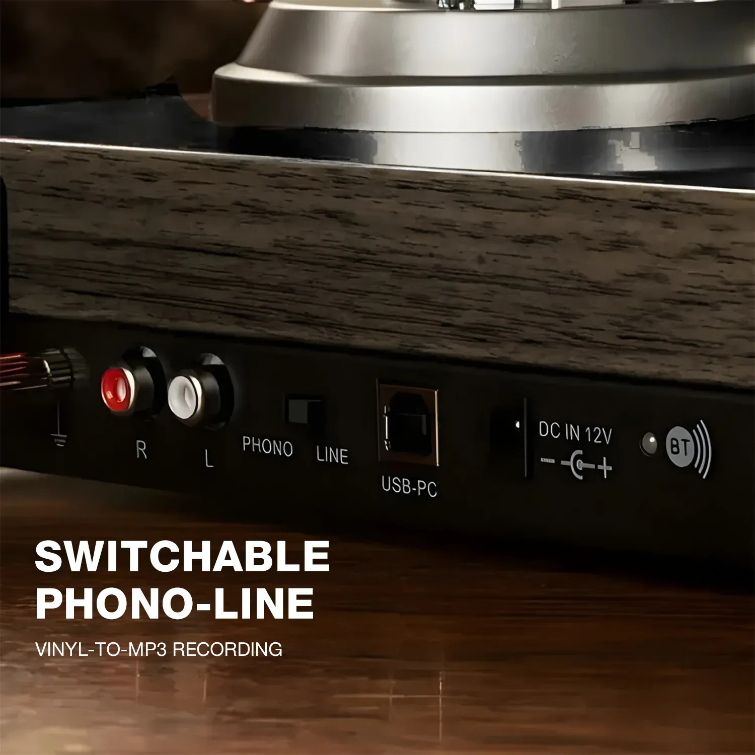 Retrolife Bluetooth Turntable with Moving Cartridge HQKZ006