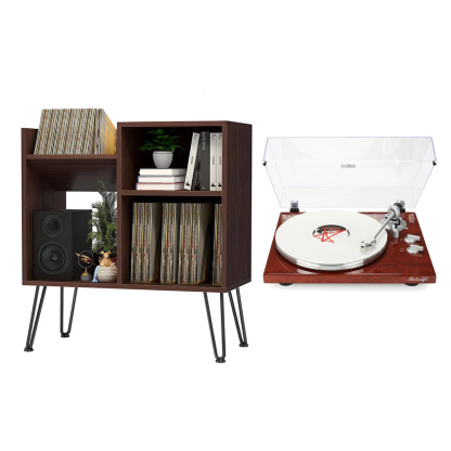 Modern Bluetooth Turntable & Record Player Cabinet Bundle RetroLife HQKZ-006