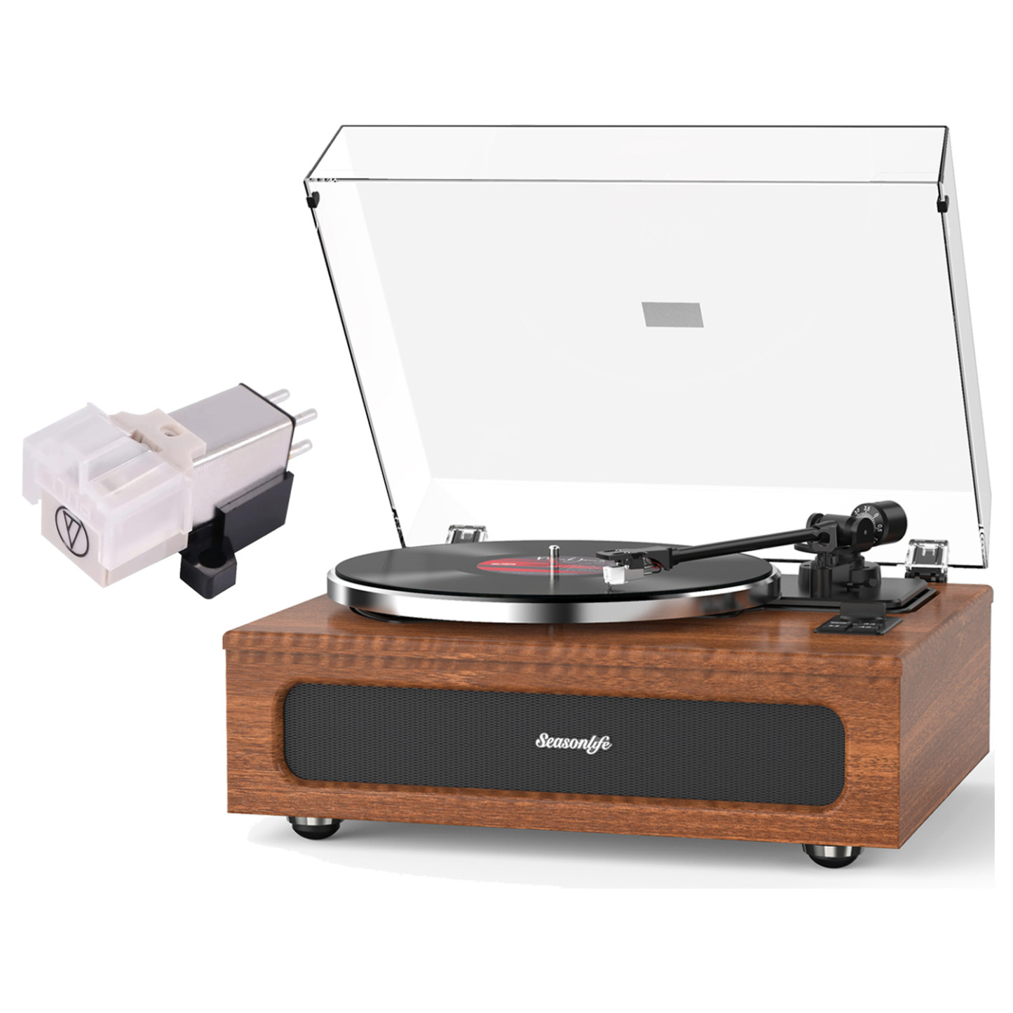 Modern Bluetooth Record Player System & ATN3600L Stylus, Cleaning Kits Bundle RetroLife HQKZ018