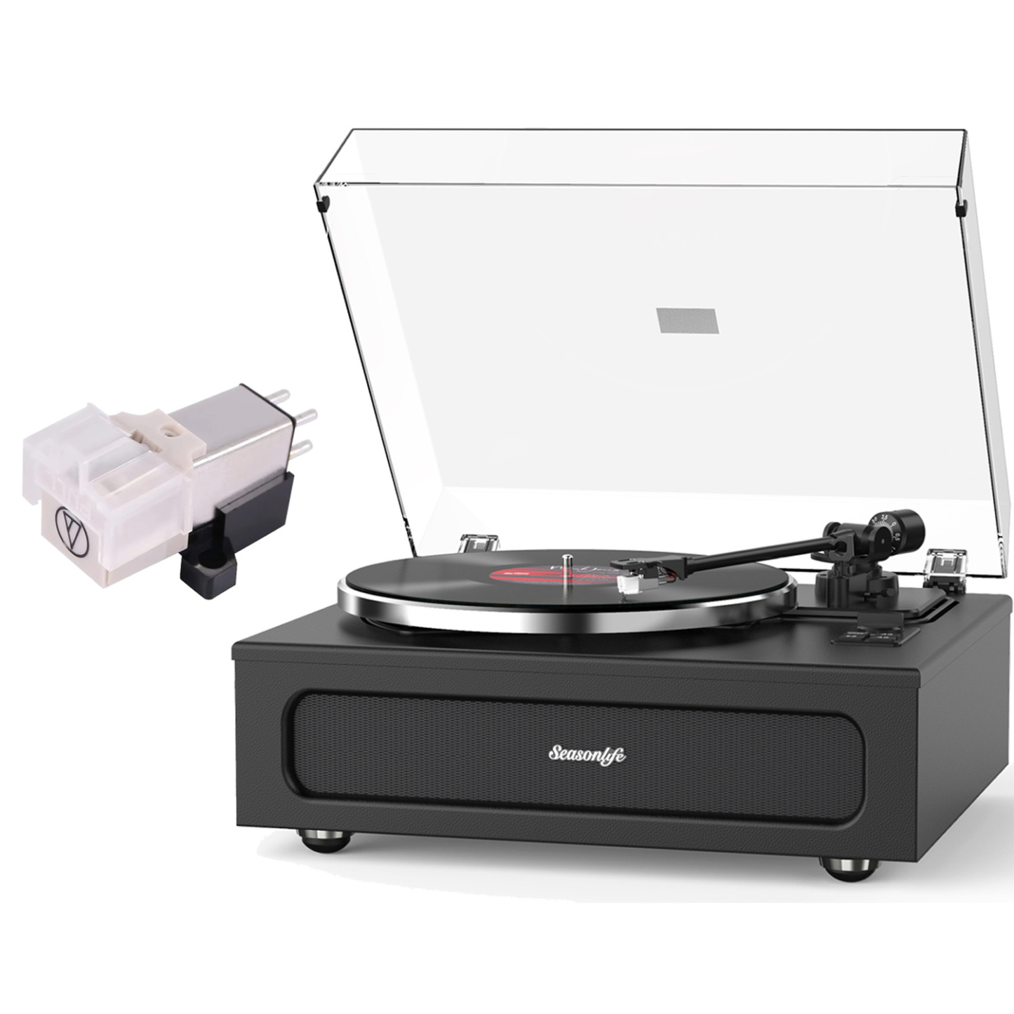 Modern Bluetooth Record Player System & ATN3600L Stylus, Cleaning Kits Bundle RetroLife HQKZ018