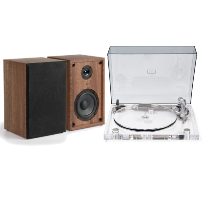 RetroLife Bundle Includes Bluetooth Turntable HQKZ-006 and Edifier R1700BT Speakers